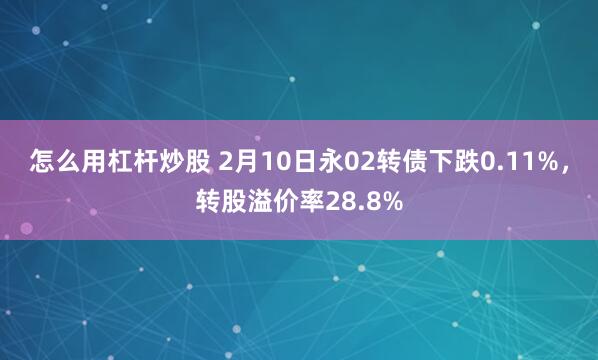 怎么用杠杆炒股 2月10日永02转债下跌0.11%，转股溢价率28.8%